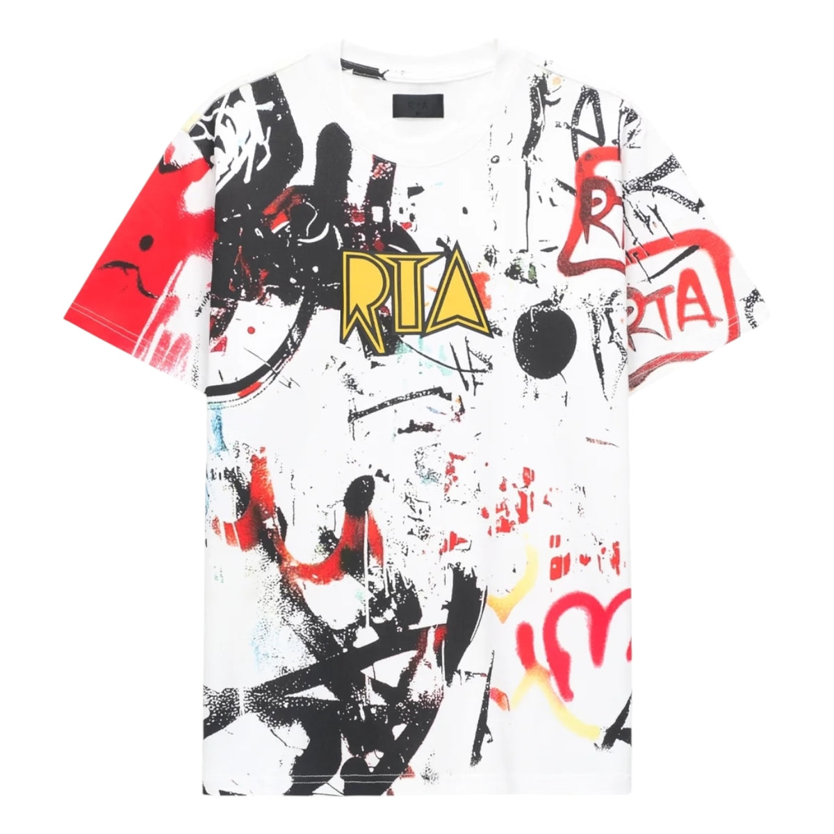 Liam Short Sleeve T-Shirt | White Graffiti