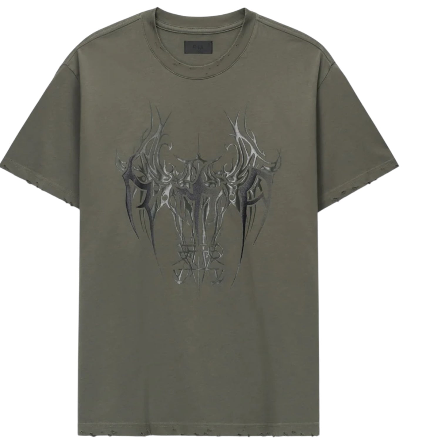 Colin Oversized Short Sleeve T-Shirt | Olive Cyber Sigilism