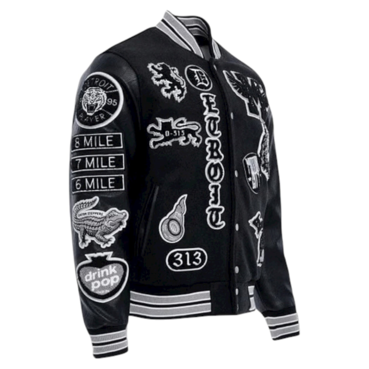 Big Men’s Motown Varsity Jacket (Gray Shadow)