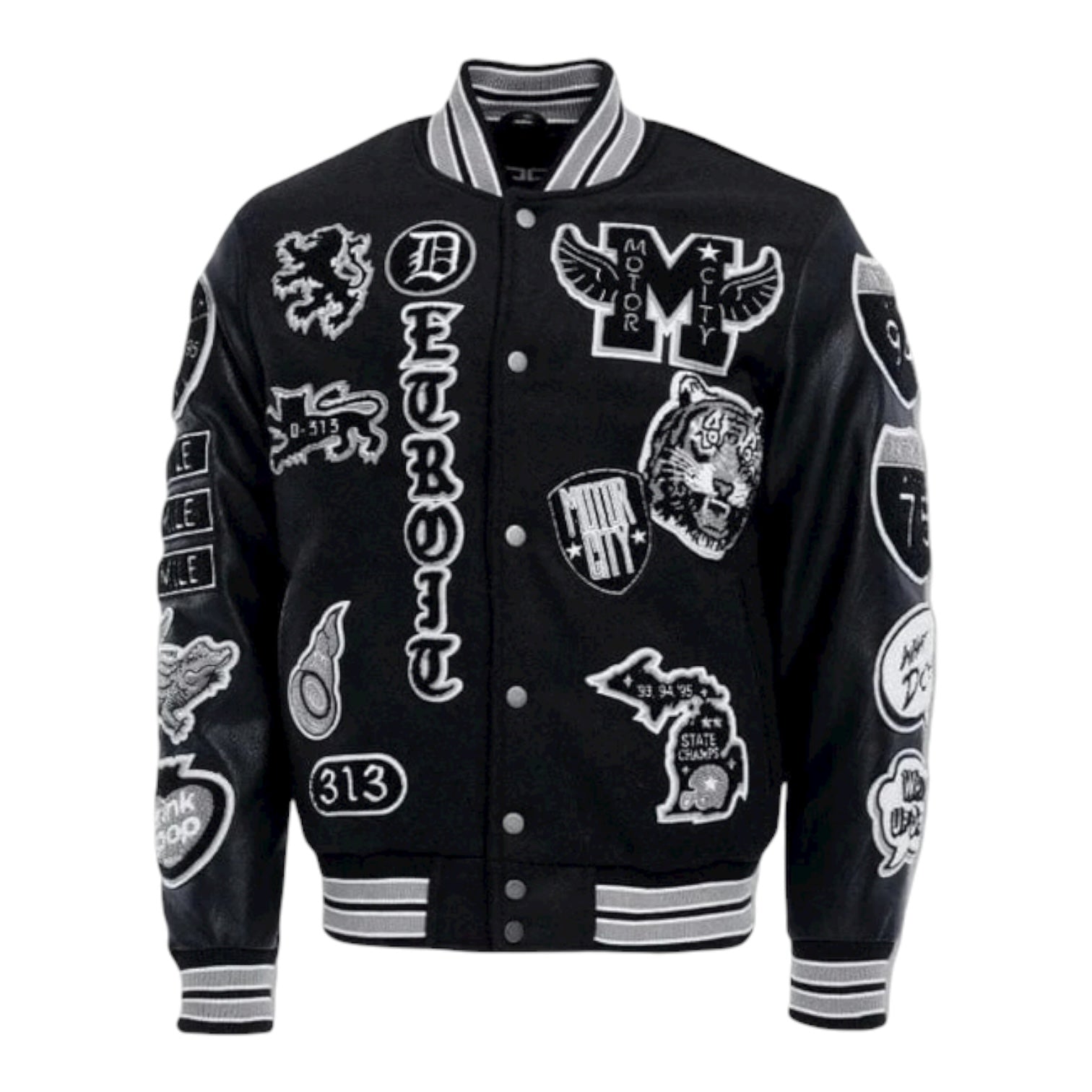 Big Men’s Motown Varsity Jacket (Gray Shadow)