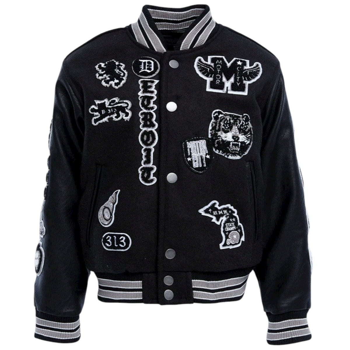 Jordan Craig Boys Motown Varsity Jacket (Dark Shadow)