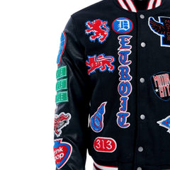 Big Men’s Motown Varsity Jacket (Pistons)