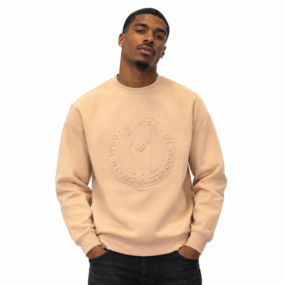 Embossed Crewneck Sweatshirt
