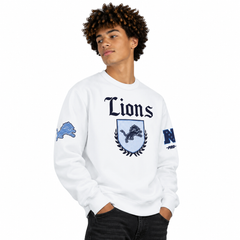 NFL Detroit Lions Country Club Men’s Drop Shoulder Fleece Crew Neck