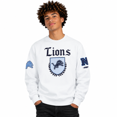 NFL Detroit Lions Country Club Men’s Drop Shoulder Fleece Crew Neck