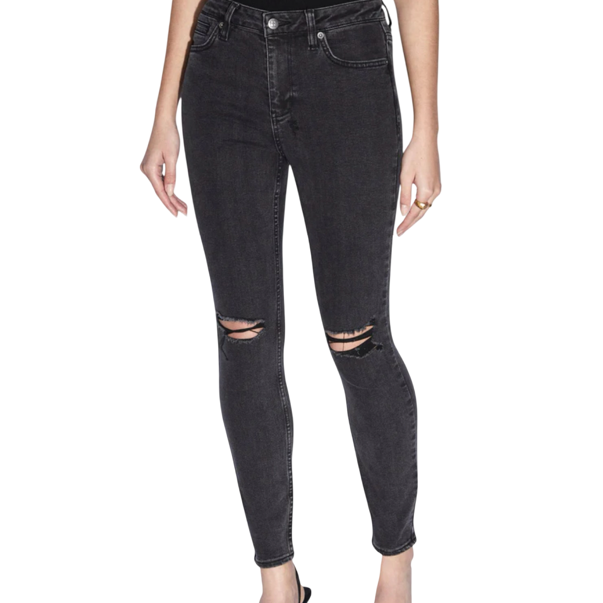 Spray On Hell Cat Ripped Jeans