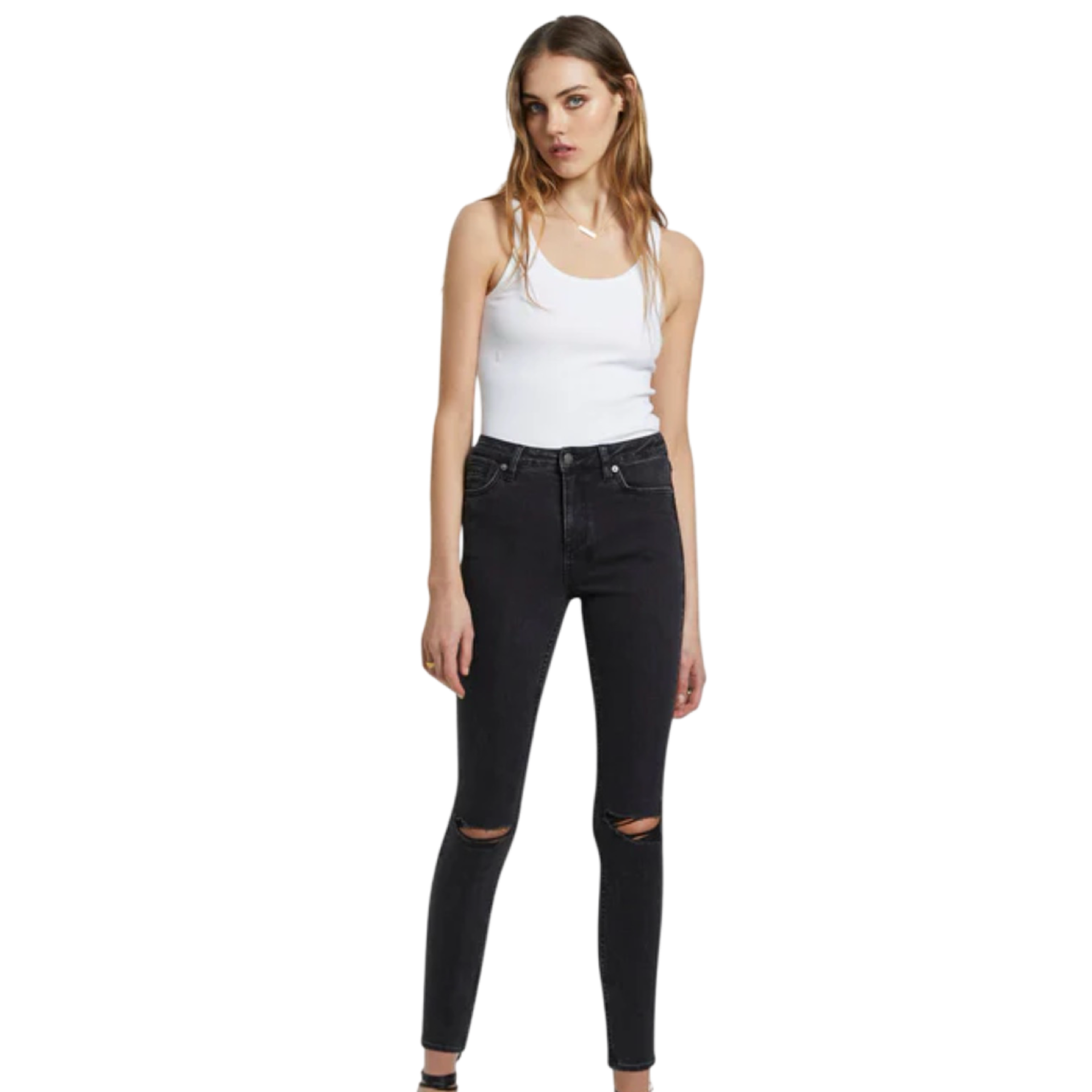 Spray On Hell Cat Ripped Jeans