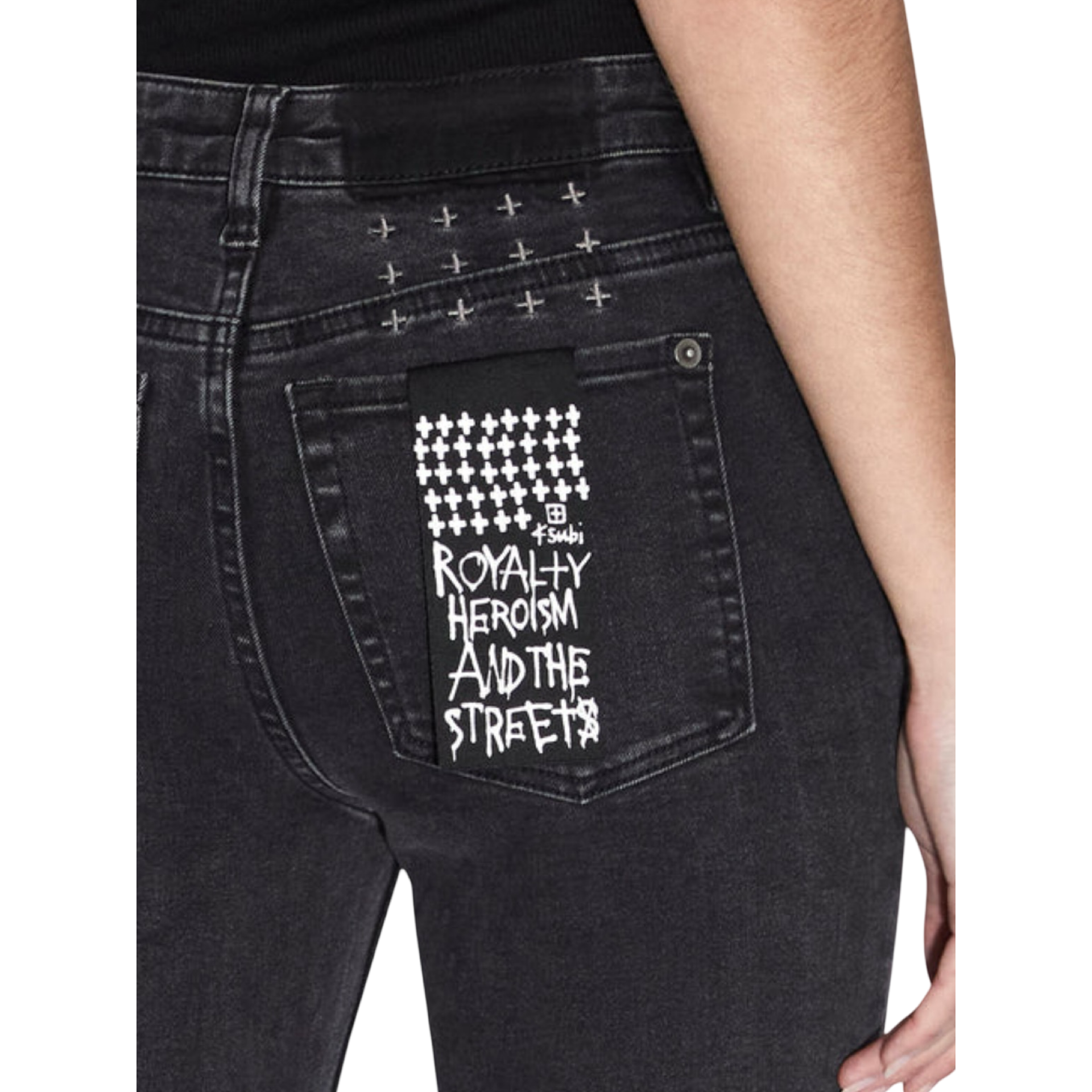 Spray On Hell Cat Ripped Jeans