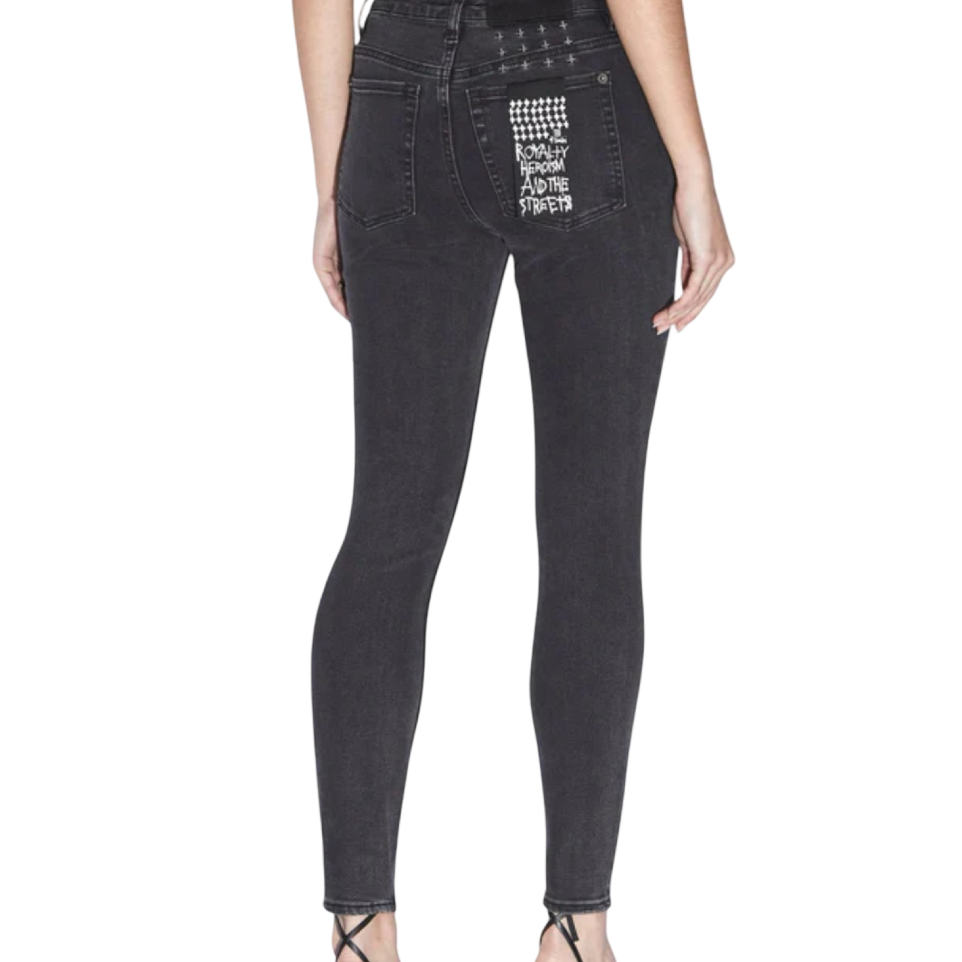 Spray On Hell Cat Ripped Jeans