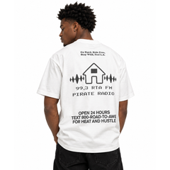 Colin Oversized Short Sleeve T-Shirt | White Radio House